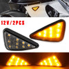Motorcycle - Smoke Amber LED Triangle Flush Mount Turn Signal Light (12v)