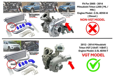 Mitsubishi Triton MN VGT 2.5L 4D56 Turbo Intercooler Kit (2009-2014)