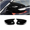 Nissan Sentra Glossy Black Ox Horn Rearview Mirror Lid Cover Trim (2013-2019)