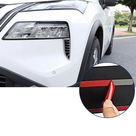 Nissan Rogue Chrome Headlight Front Bumper Trim Covers (2021-2023)