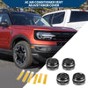 Ford Bronco Sport (2021-2023) 4 x Black AC Vent Adjust Switch Knob Cover Ring