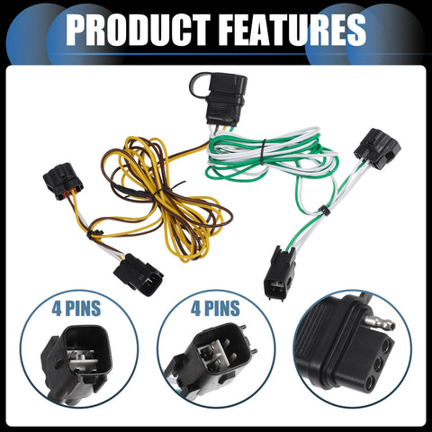 Dodge Ram 1500 4-Pin Trailer Wiring Harness Kit (1995-2001)