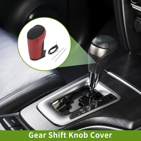 Chevrolet Malibu Red Carbon Fiber Black Red Car Gear Shift Knob Cover
