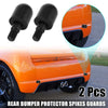 Mercedes-Benz Smart Fortwo 2 x Black Rear Bumper Round Guards (2007-2014)