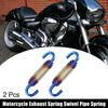 Motorcycle Exhaust Pipe Spring / 58mm / 2 x Stainless Steel Silver Tone