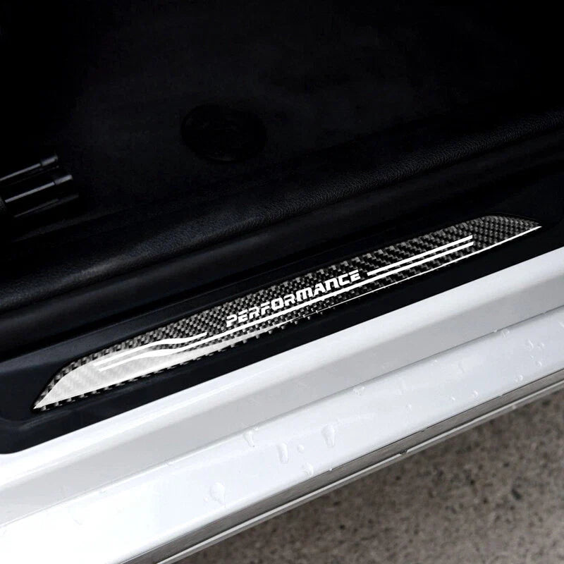 BMW F30 Series 3 2013-2018 Carbon Fiber Door Sill Plate Foot Scuff Pedal Fit