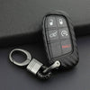 Jeep Dodge Chrysler Carbon Fiber Key Fob Chain Accessories Cover Case Ring