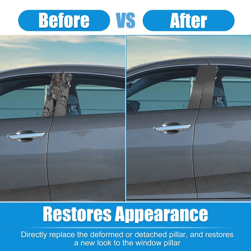 Honda Civic Sedan 6 x Pillar Post Side Door Window Covers (2006-2011)