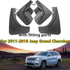 Jeep Grand Cherokee 4Pcs Front Rear Splash Fender Guards Mud Flaps (2011–2018)