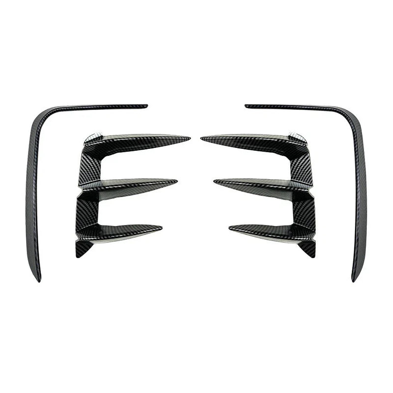 For 2022-23 BMW X3 G01 LCI M-Sport Carbon Look Rear Bumper Vent Side Canards
