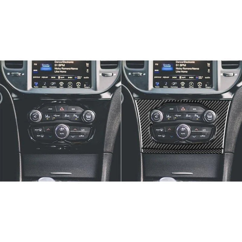 Chrysler 300 2011-2023 Real Carbon Fiber Console A/C Panel Cover Trim