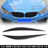 2 x Headlight Eyelid Cover CF Black Eyebrow Front Replaces