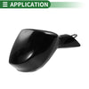 Honda Civic 2012-2015 Manual Folding Gloss Black Right Side Door Mirror