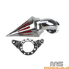 Harley Dyna CV Carburetor Chrome Cone Spike Air Cleaner Filter (2000-2017)