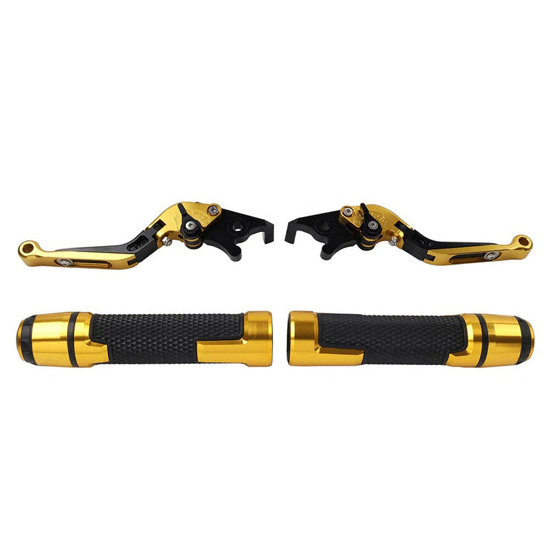 Kawasaki ZX10R Gold Extendable Brake Clutch Levers Grip Set (2016-2023)