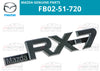 MAZDA RX-7 rear badge black logo emblem