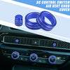 Honda Civic (2022-2023) Blue 7 x Car AC Control Switch Air Vent Knob Covers