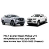 Nissan Navara D23 Chrome Stainless Scuff Plates 4 Doors (2015-2022)