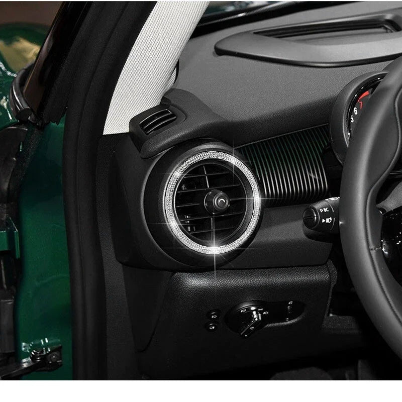 Mini Cooper F55 F56 F57 Pair Crystal Air condition Outlet Vent Ring Trim fit