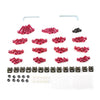 Kawasaki Motorcycle Red Complete Fairing Bolt Bodywork Screws Nuts