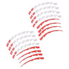 Car Wheel 14"-22" Tire Lettering Sticker Decal with Red Stripes