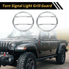 Jeep Wrangler 2 x Turn Signal Light Grill Guard Protector Caps (2007-2017)