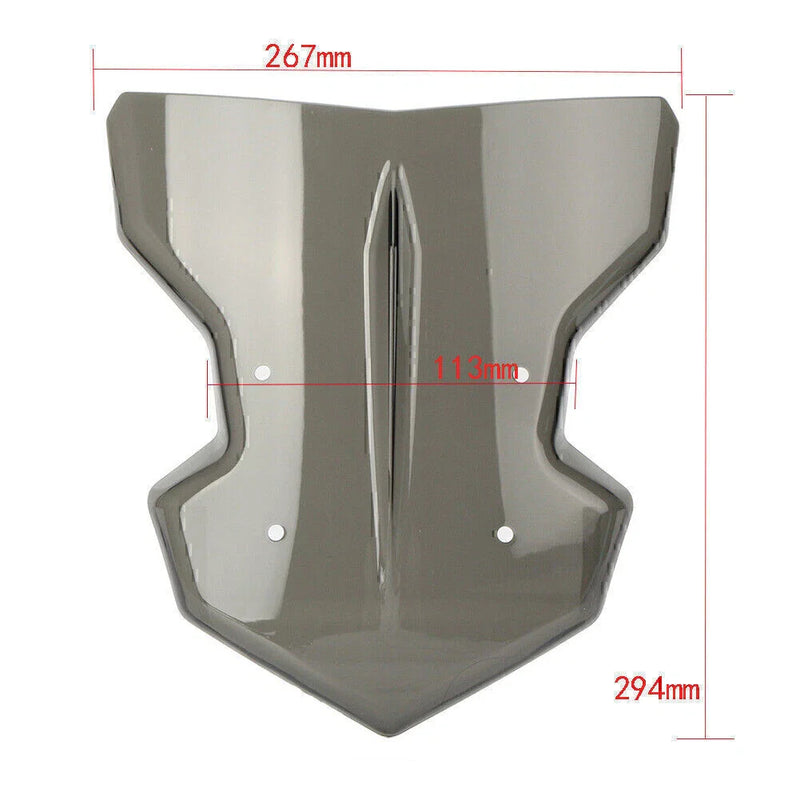 YAMAHA MT-09 FZ-09 (2017-2018) Black Windscreen Shield w/ Bracket