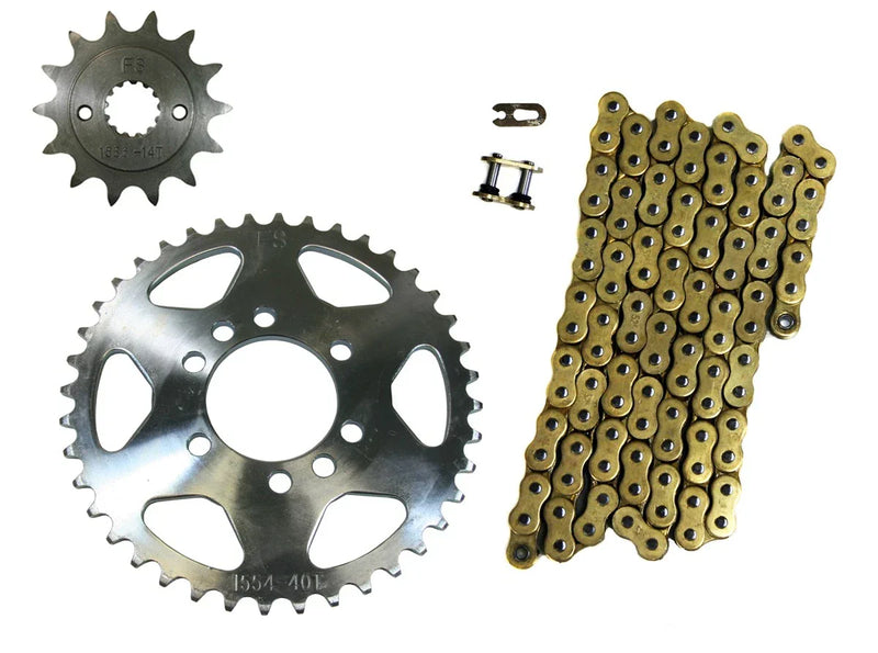 Kawasaki KFX400 Gold 520x98 Drive Chain & 14/41 Sprockets (2003–2006)