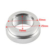 Make & Model 3/8" NPT Silver Aluminum Weld On Flange Fuel Fitting