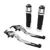 Kawasaki Z1000 Silver Extendable Brake Clutch Levers & Handlebar Grips