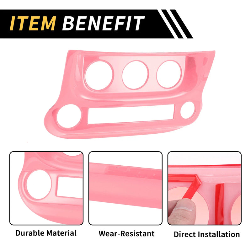 Jeep Wrangler JK JKU (2011-2017) Pink AC Switch Button Control Cover Trim