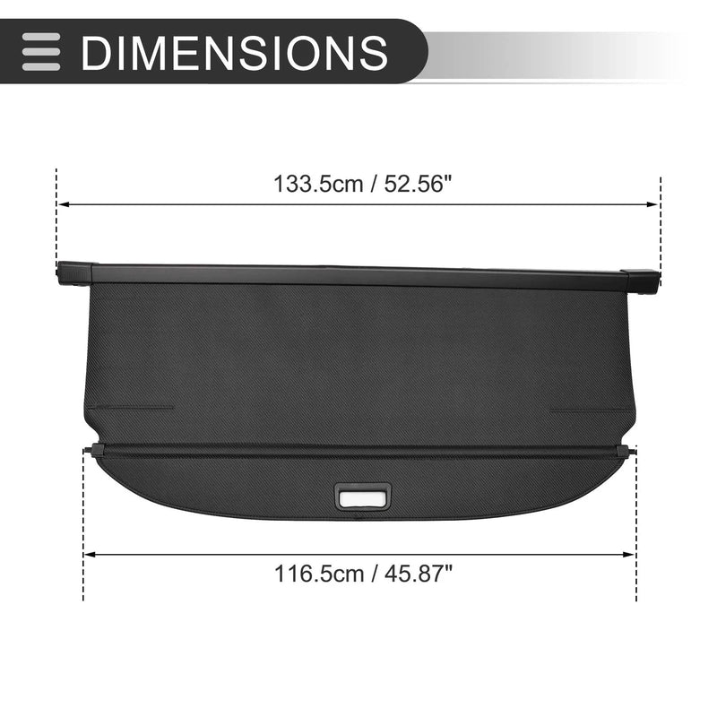 Jeep Compass (2007-2016) Black Carbon Fiber Retractable Cargo Cover