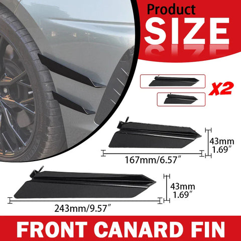 C8 Corvette Carbon Flash Front Bumper Canard Diffuser Splitter Fins (2020+)