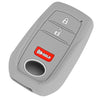 Toyota Prius Tundra Sequoia Tacoma Grey Silicone Smart Key Case Cover