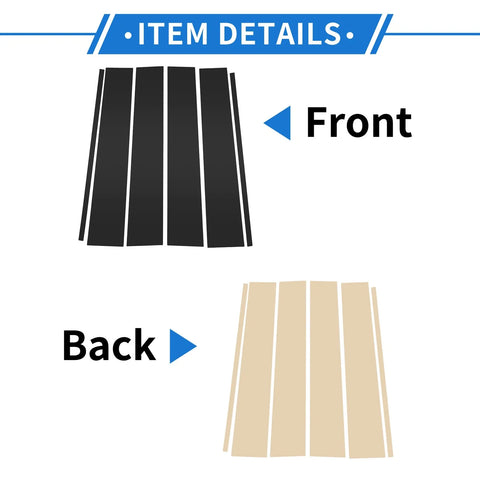 Chevrolet Suburban 6 Pcs Door Pillar Window Trim (2015-2020)