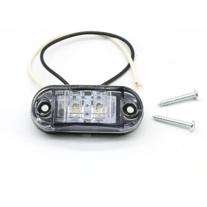 Car Truck 2 x Led Light Oval Clearance Trailer Side Marker Tail Lamp 12V-24V DC