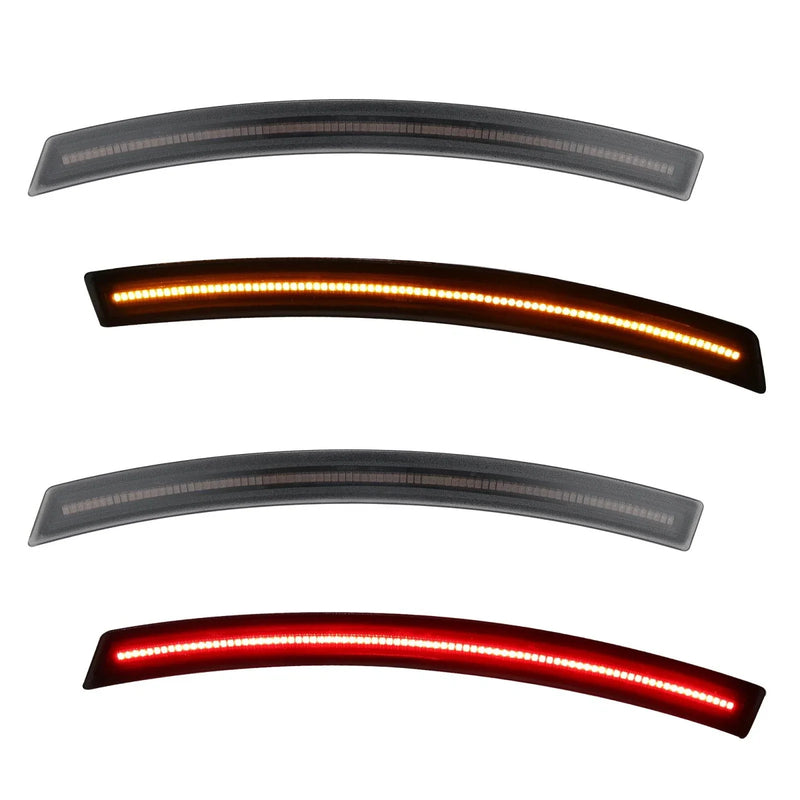 Chevy Corvette C7 4x Smoke Lens LED Side Marker Light Red Amber (2014-2019)
