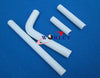 Yamaha YZ400F WR400F YZ426F WR426F White Silicone Radiator Hoses (1998-2002)