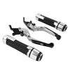 BMW S1000XR Silver Extendable Brake Clutch Lever Grip Set (2015-2021)