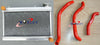 Honda TRX250R Aluminum Radiator + Blue Hose (1988-1989)