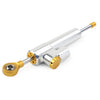Moto - Silver / Orange 24cm Universal Adjustable Steering Damper Stabilizer
