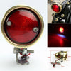 Harley Chopper Bobber Brass LED License Brake Tail Light Lamps
