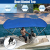 Boats 600D 4 Bow 8'L x 54'H x 67-72"W Bimini Top Stainless Deck Hinges Blue