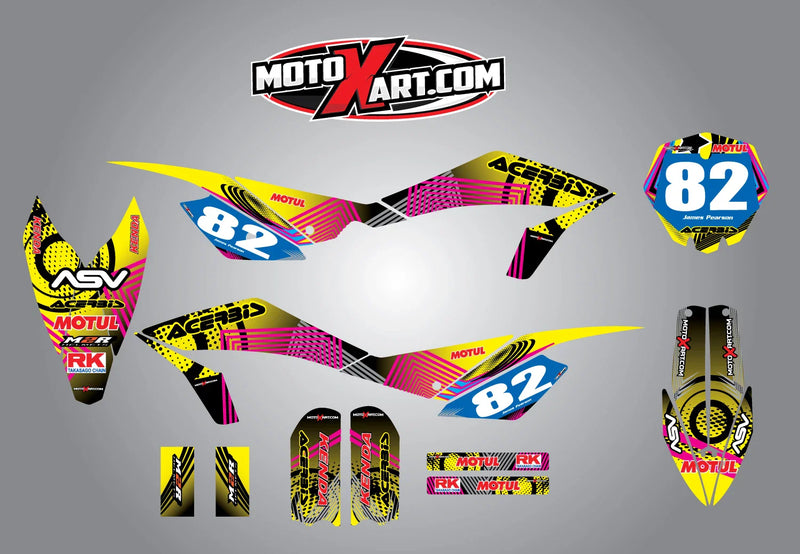 Husqvarna CR 65 (2012-2016) - NEON Stickers Custom Graphic Kit