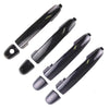 Exterior Door Handle Black Set 4 L+R Fits Toyota Vios Yaris 4D Sedan 2003-12 D06