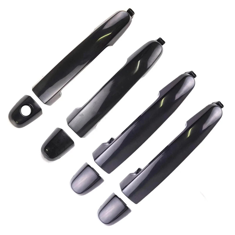 Exterior Door Handle Black Set 4 L+R Fits Toyota Vios Yaris 4D Sedan 2003-12 D06