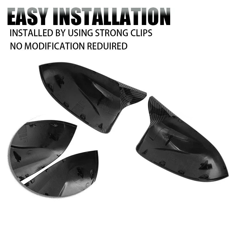 BMW X3 X5 X6 (2014-2018) 2 x Carbon Fiber OX Style Mirror Cover Caps