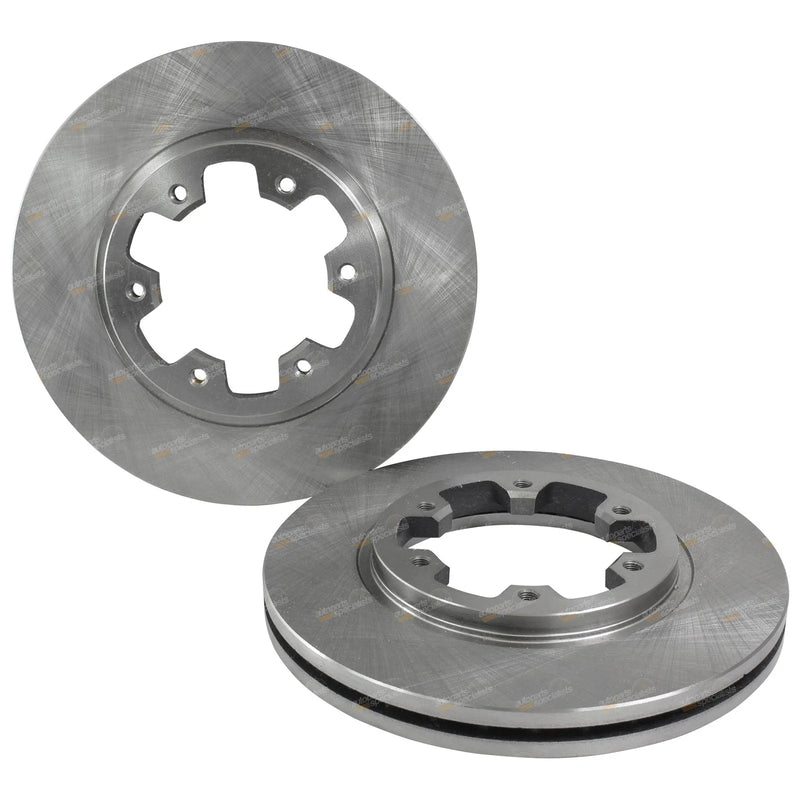 2x Front Disc Brake Rotors Navara D22 4x4 (1997 - 2001)