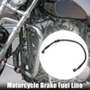 Motorcycle Black 40cm 15.75in Braided Brake Clutch Oil Hose Pipe