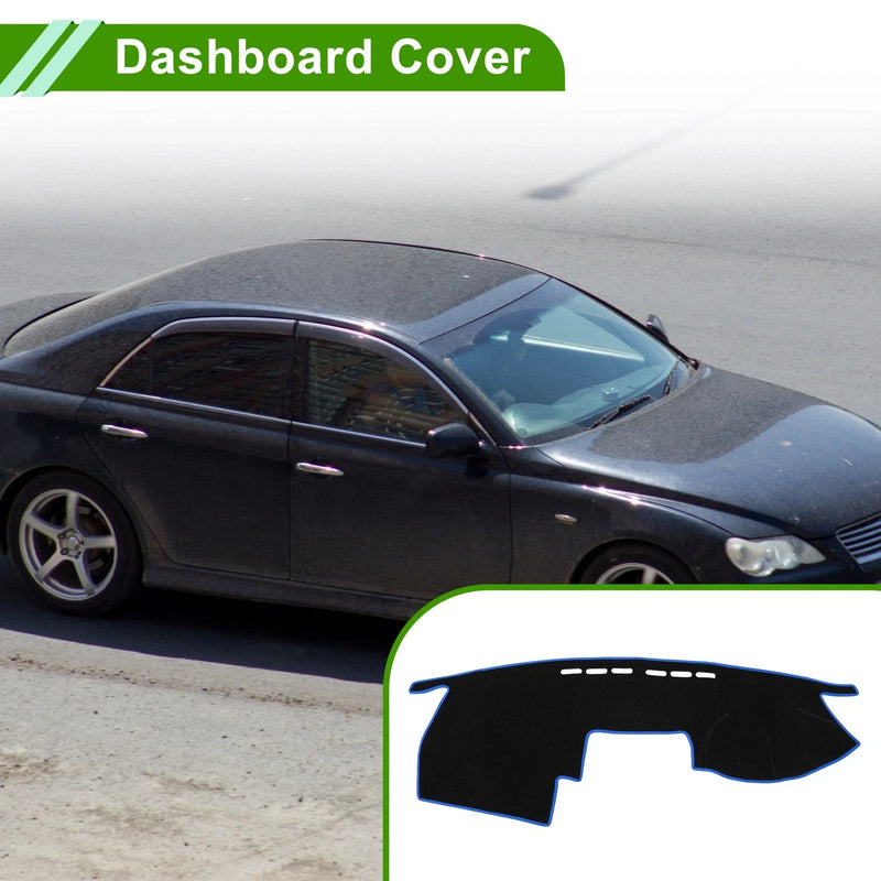 Toyota Mark X 120 series Dashboard Cover Black Blue Non-Slip (2004–2009)